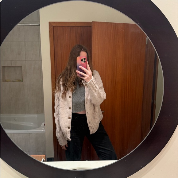 Source Unknown Cream Button-Up Cardigan - Picture 5 of 6